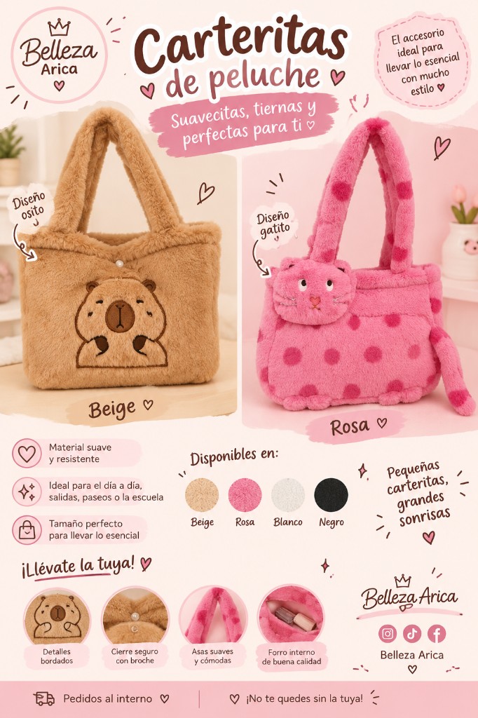 Carterita de peluche