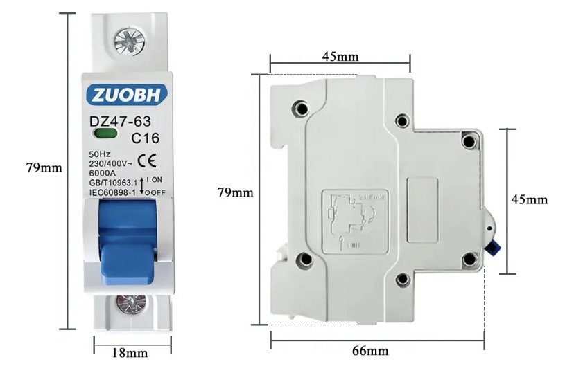 Interruptor C20 riel DIN 1 Polo