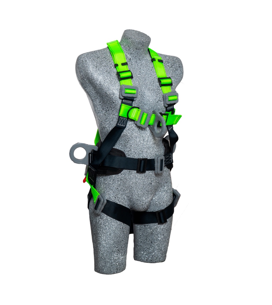 Arnes de seguridad verde epi recubierto