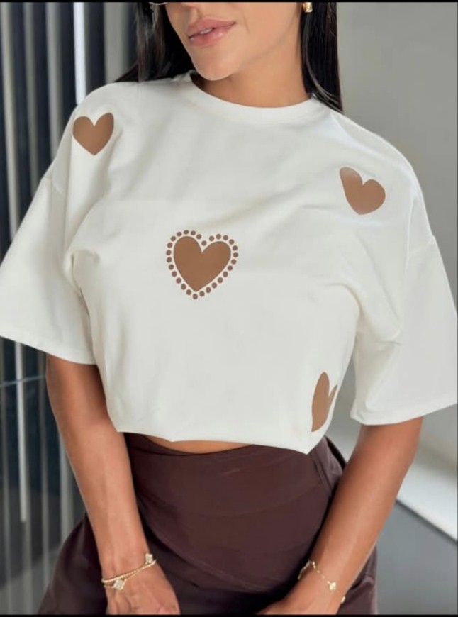 Camiseta Oversized Lovers Crudo Mocca