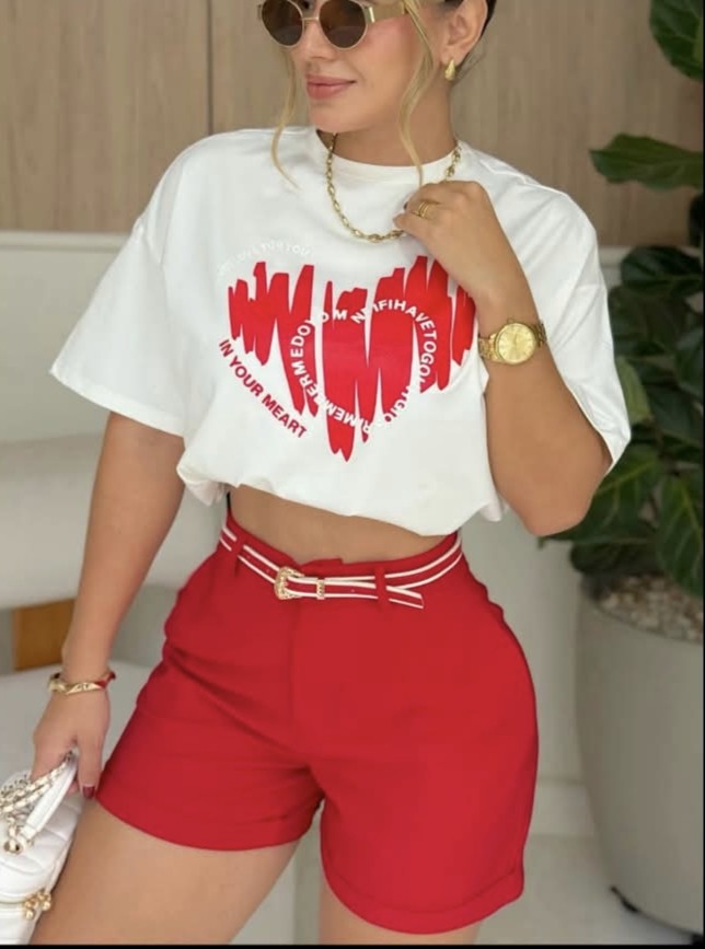 Camiseta Oversized Alma Crudo Rojo