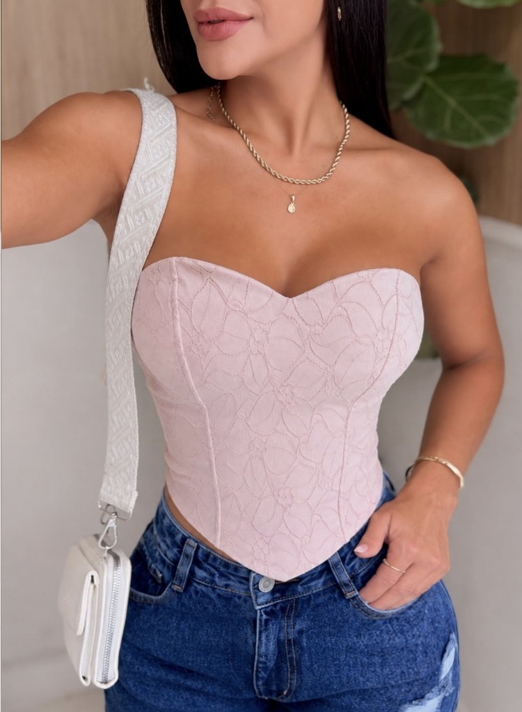 Blusa Kai Texturizada Rosa