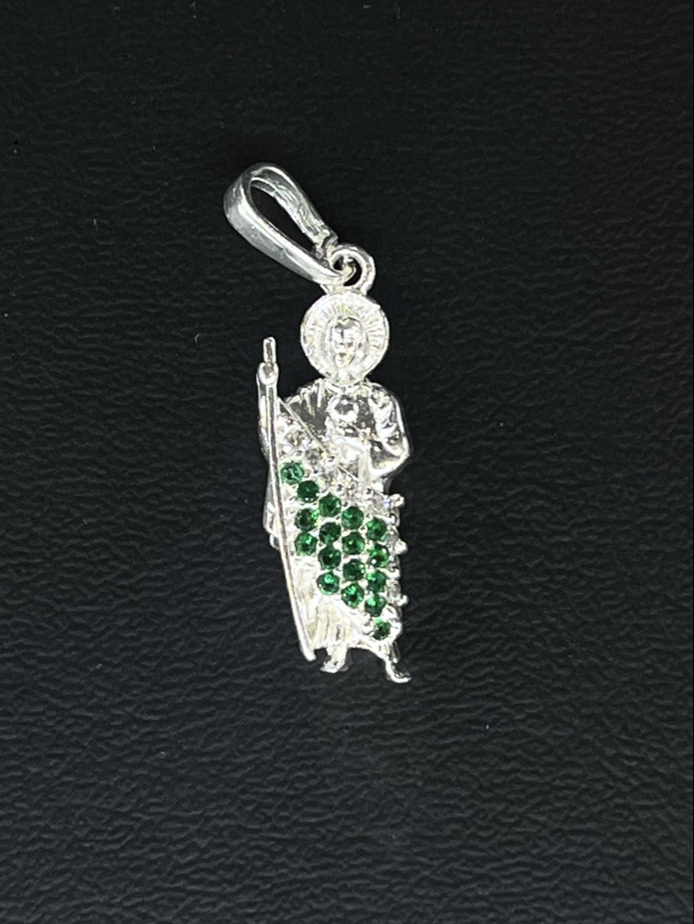 Dije San Judas toques verdes