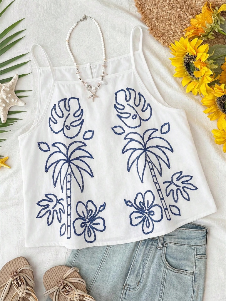 Blusa de tirantes blanca