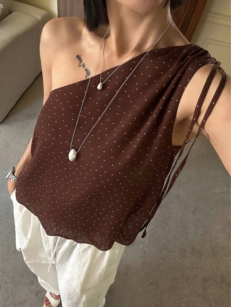 Blusa un solo hombre marrón