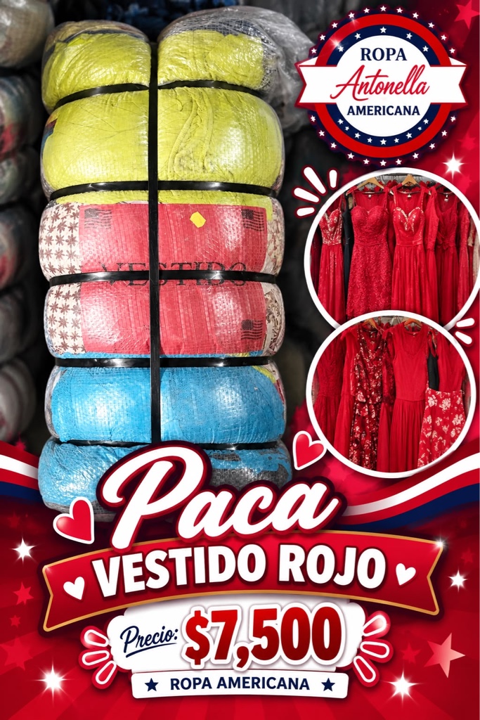VESTIDO MIXTO ETIQUETA ROJA