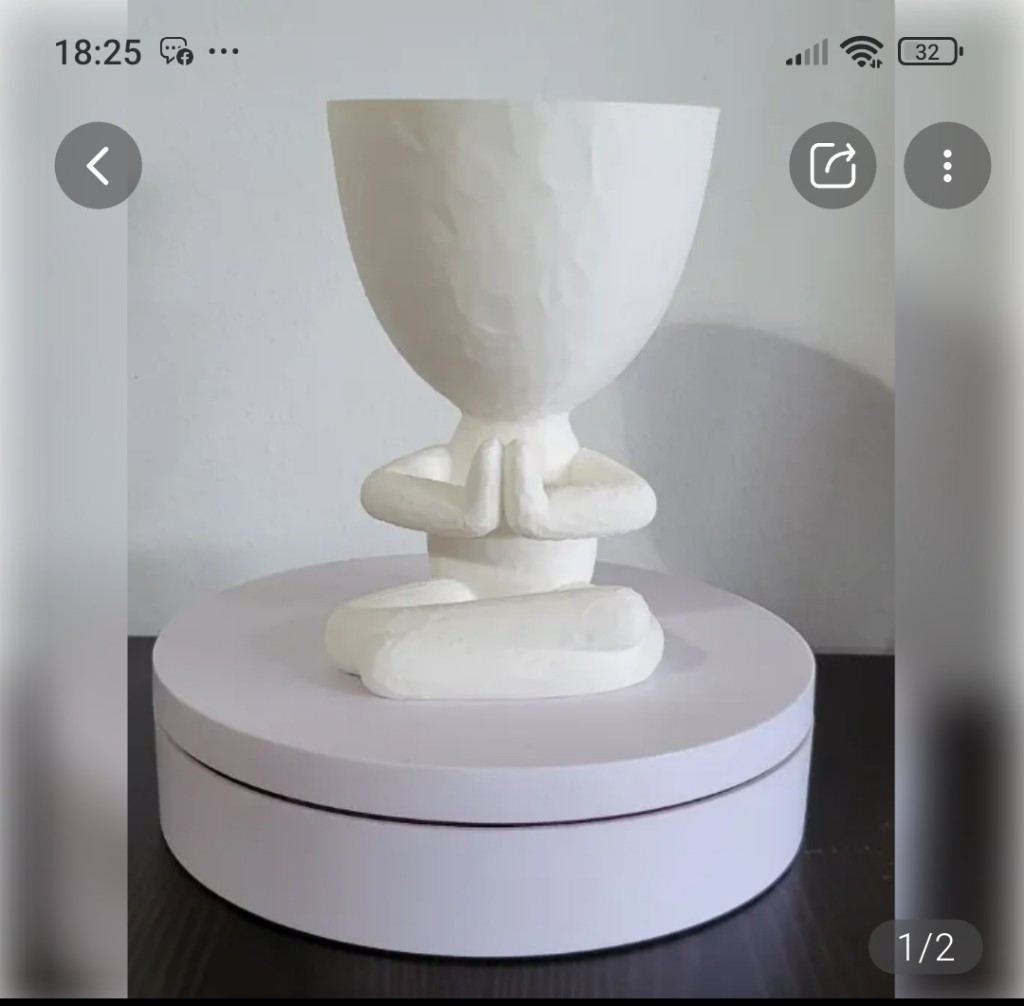 110 MACETA  3D HOMRE YOGA