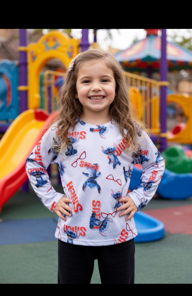 Remera infantil térmica STITCH