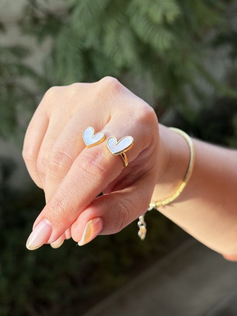 Anillo Corazón Blanco