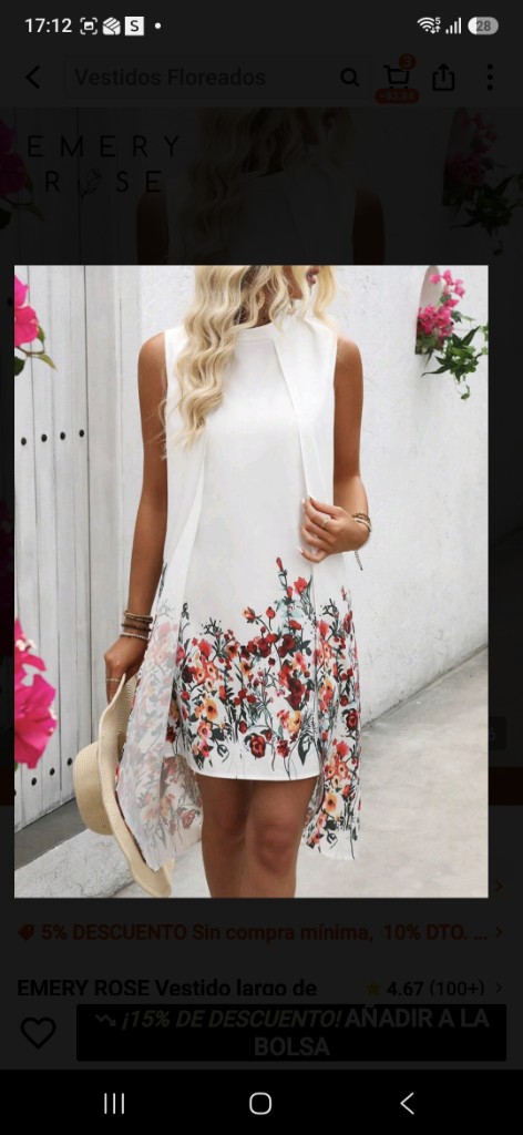 Vestido flóreado EMERY ROSE