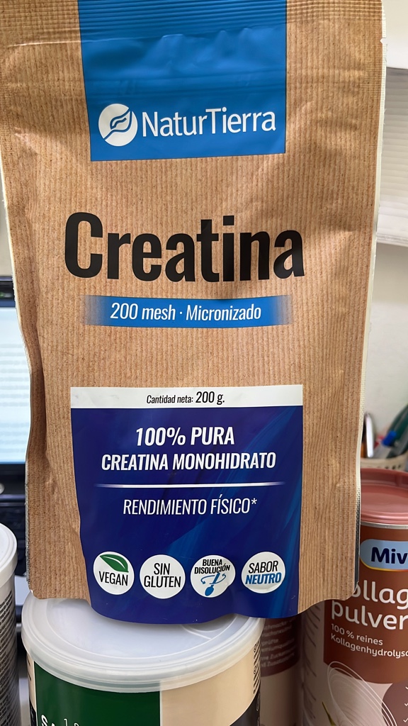 Creatina NaturTierra 200 mesh micronizado 200 g