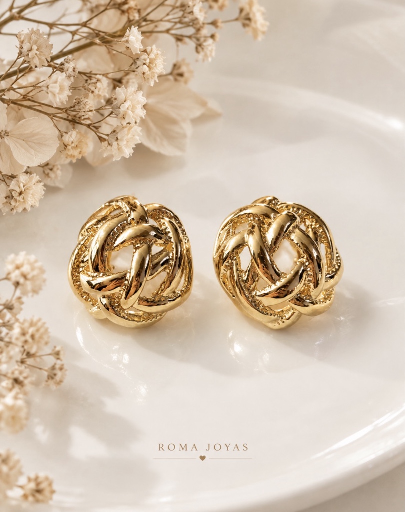 Aros Alessia bañados en oro