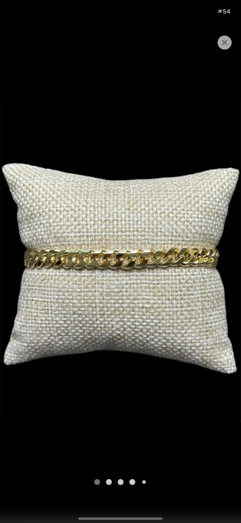 Pulsera Cubana 7.5 Oro Laminado 18k