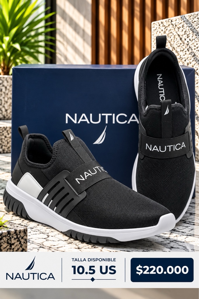 NAUTICA NEGROS TALLA 10.5 US