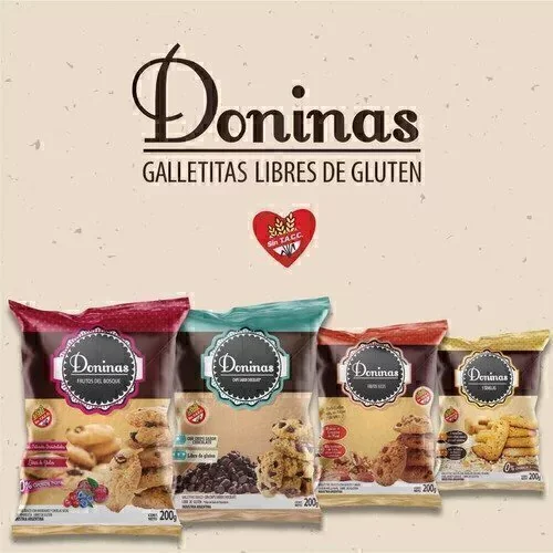 Galletitas sin tacc dulces Doninas x 200gr