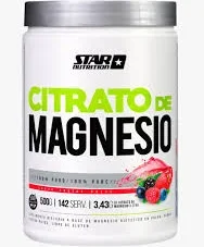 Citrato de Magnesio en polvo x 500gr sin sabor o frutos rojos