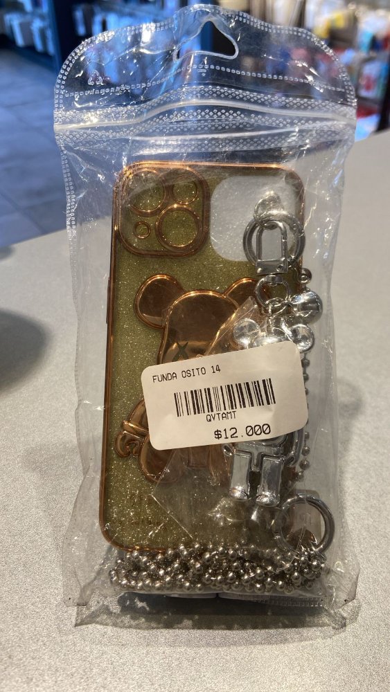 FUNDA OSITO C/CADENA PARA 14PLUS