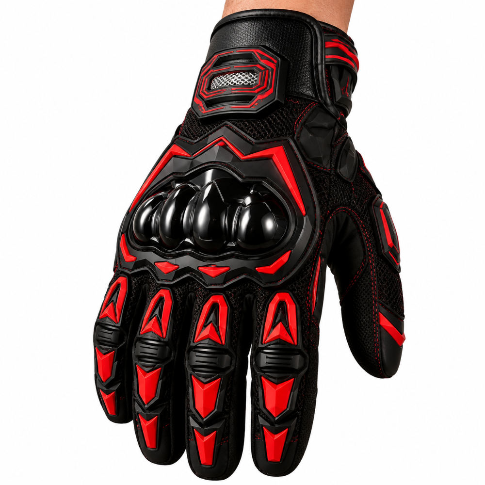 GUANTES PROTECTORES M. LARGA - ROJO