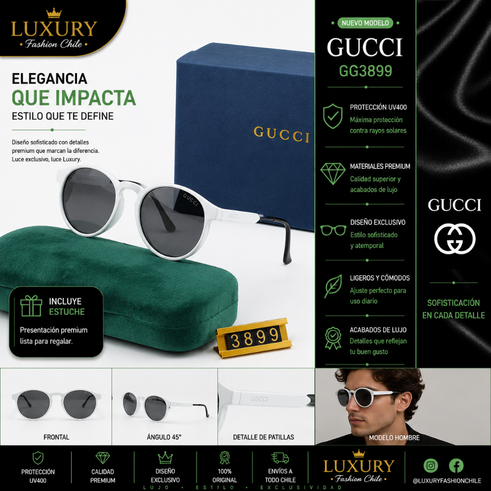 Lentes de Sol Gucci GG3899 Blanco