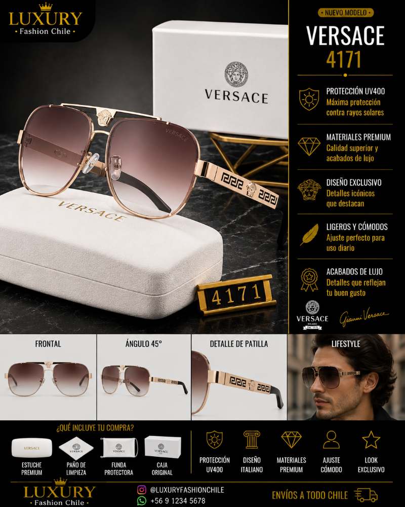 Lentes de Sol Versace 4171 Rose Gold