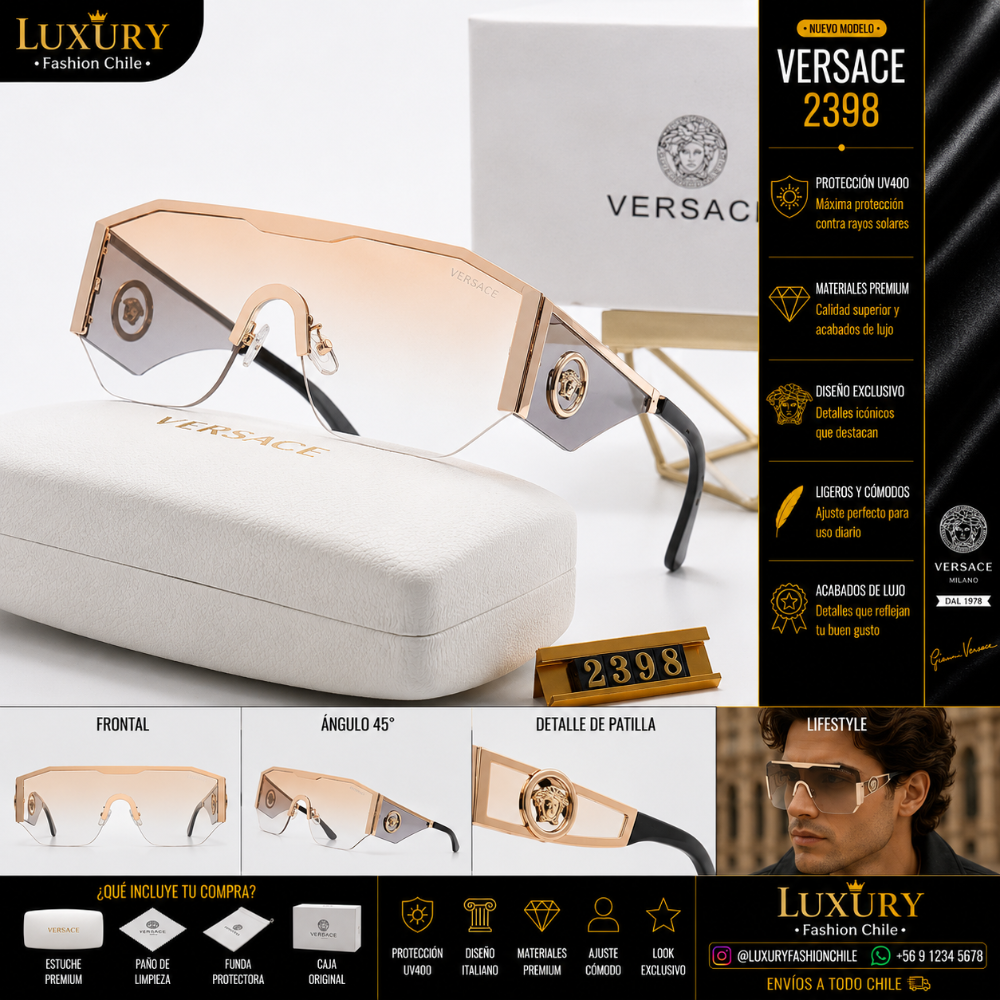 Lentes de Sol Versace 2398 Rose Gold