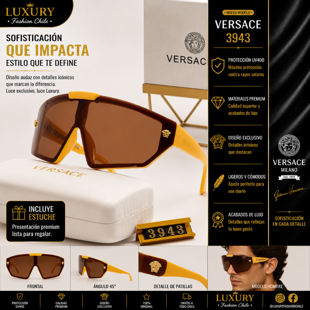 Lentes Deportivos Versace 3943 Café
