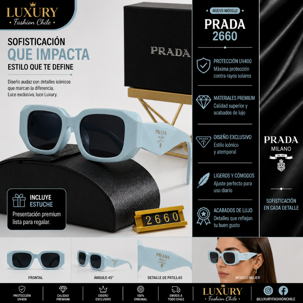 Lentes de Sol Prada 2660 Celeste