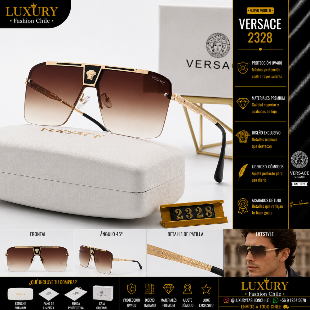 Lentes de Sol Versace 2328 Brown Gradient