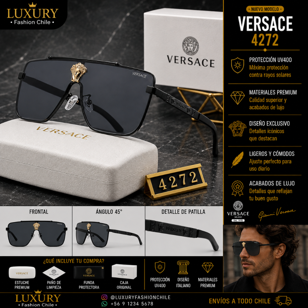 Lentes de Sol Versace 4272 Black