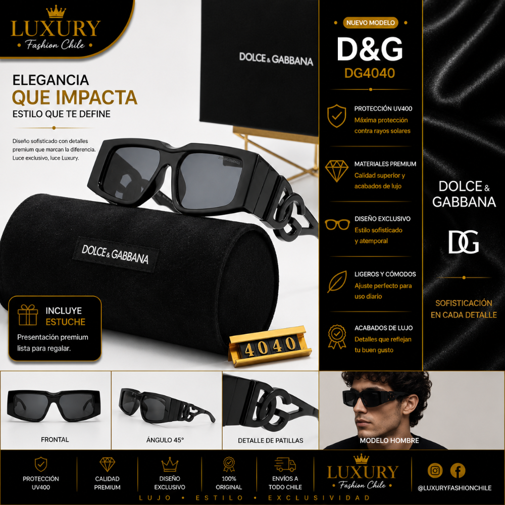Lentes de Sol Dolce & Gabbana DG40402 Negro