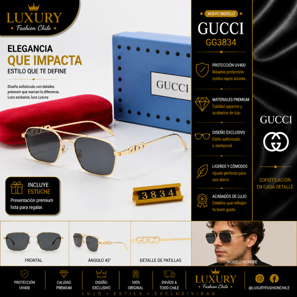 Lentes de Sol Gucci GG3834 Gold
