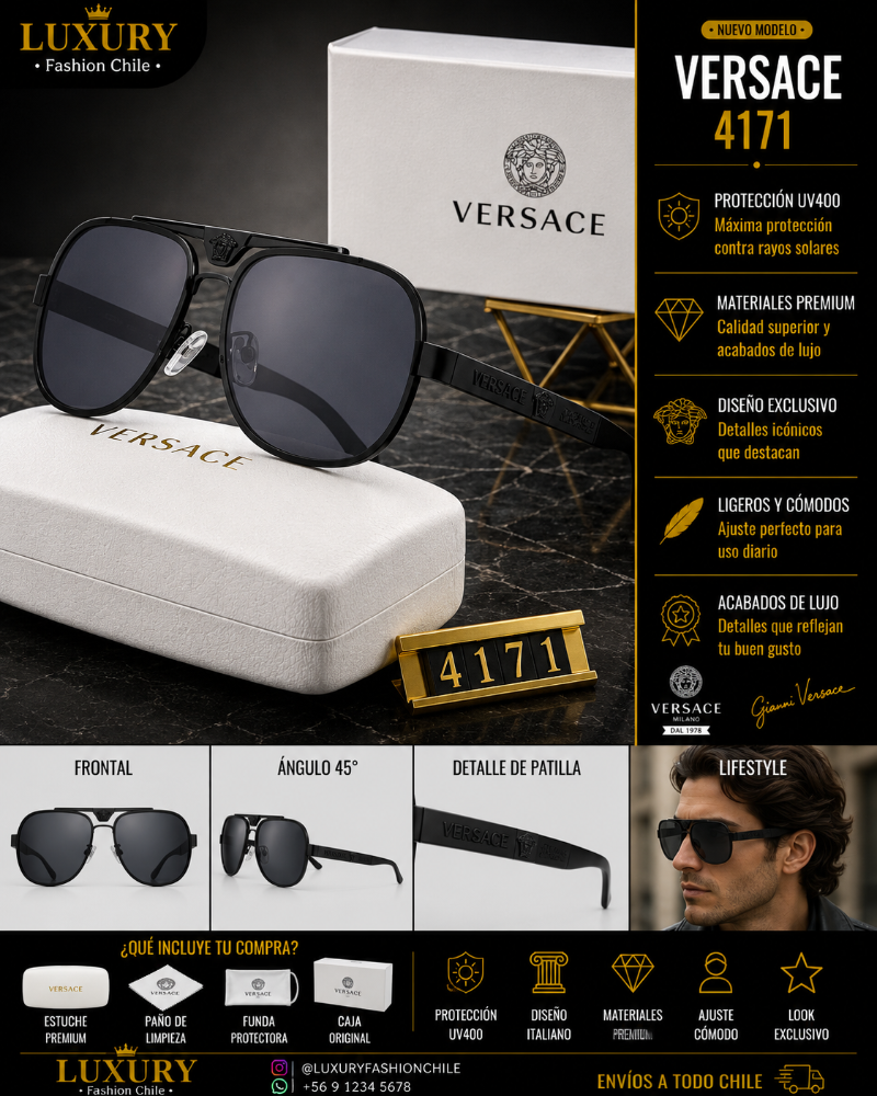 Lentes de Sol Versace 4171 Black Square