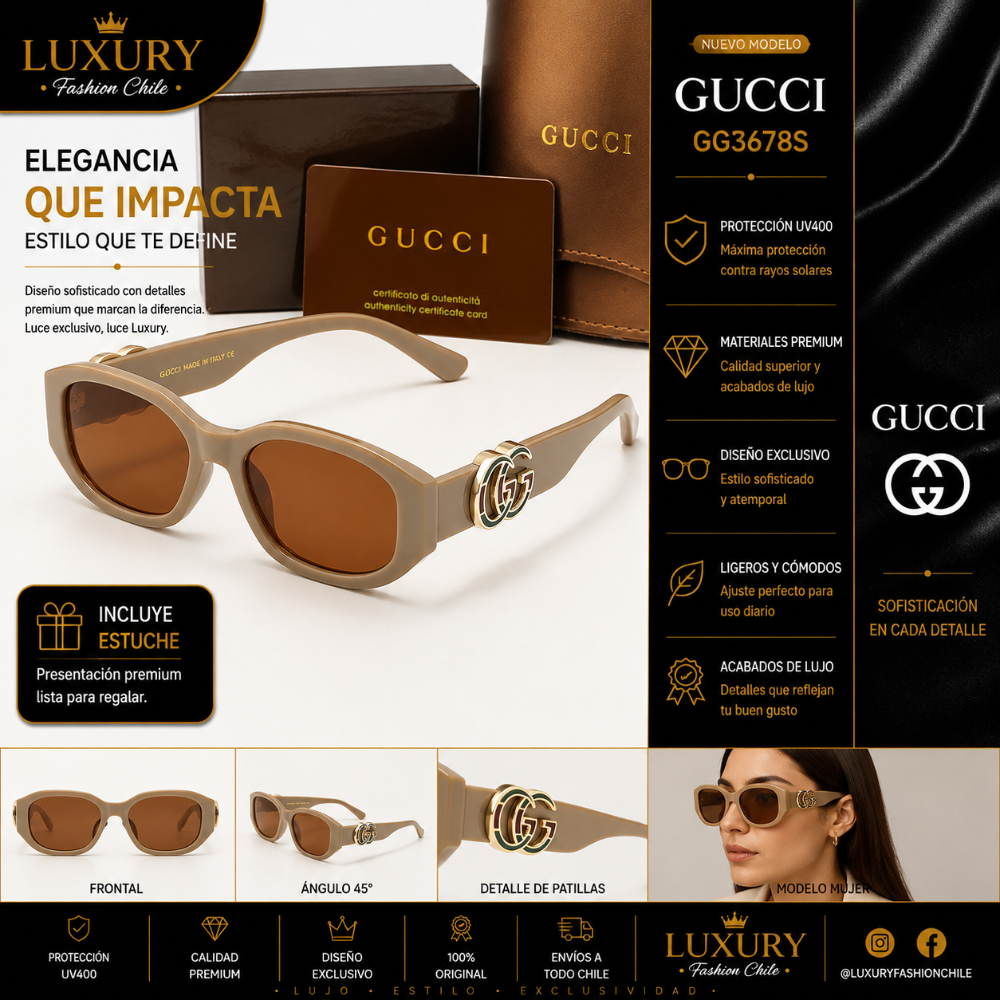 Lentes de Sol Gucci GG3678S Beige