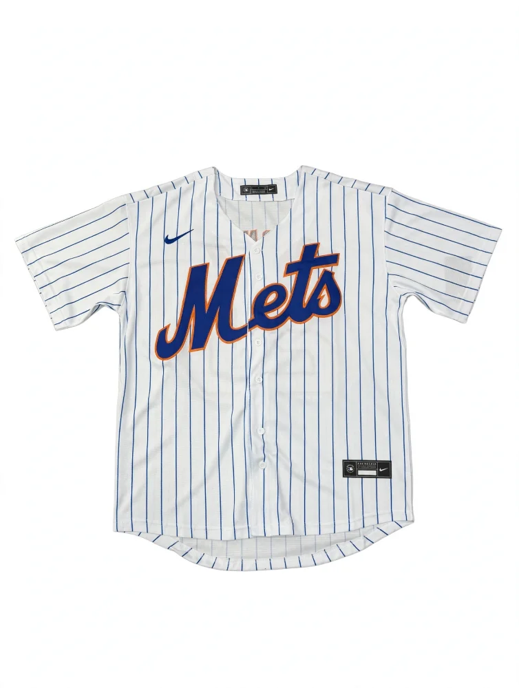 CAMISETA NEW YORK METS BLANCA RAYAS NIKE HOME LIMITED MLB