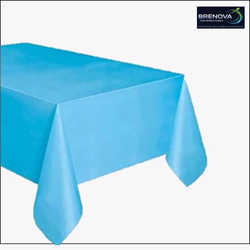 MANTEL PLÁSTICO 137*274CM AZUL CLARO