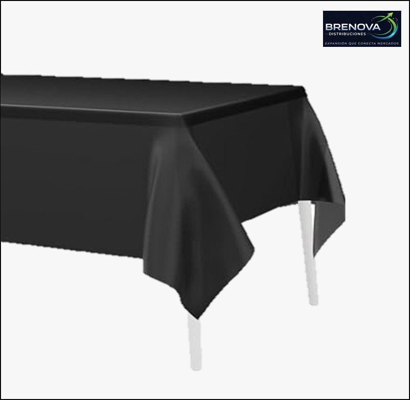 MANTEL METALIZADO 180x135NEGRO