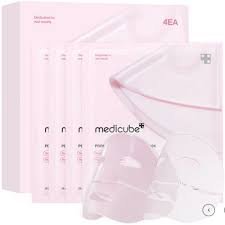 medicube - Set de Mascarillas Faciales PDRN Pink Collagen Gel Mask Set 28g x 4 sheets