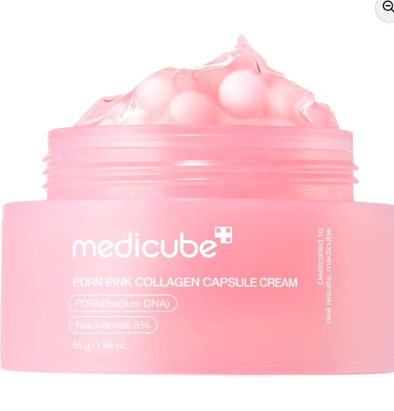 medicube Crema Cápsula con Salmón DNA PDRN Colágeno Rosa