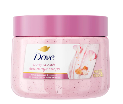 Dove Exfoliante corporal de sal y aceite de rosa del Himalaya