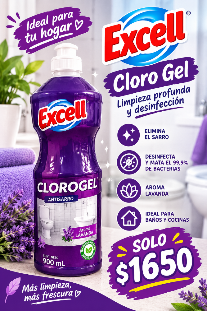 Cloro Gel Excell Lavanda