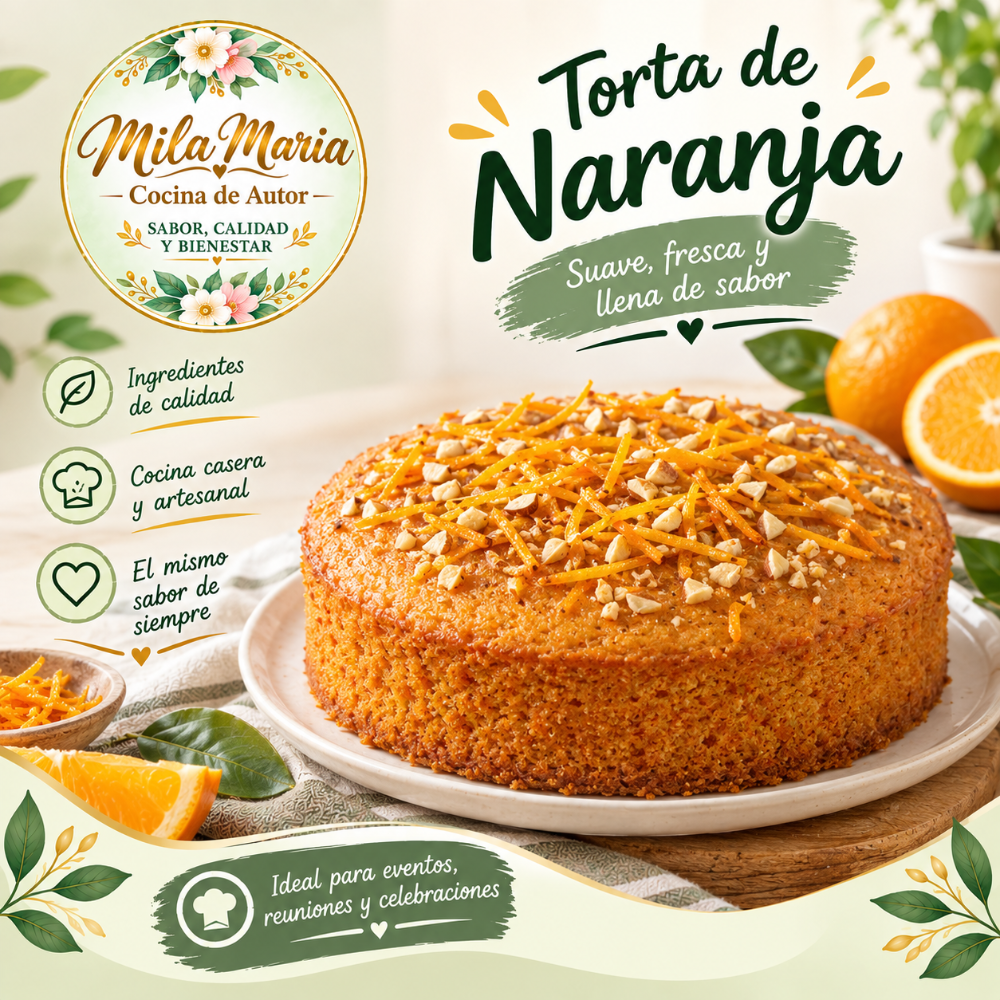 torta de naranja 6 porciones