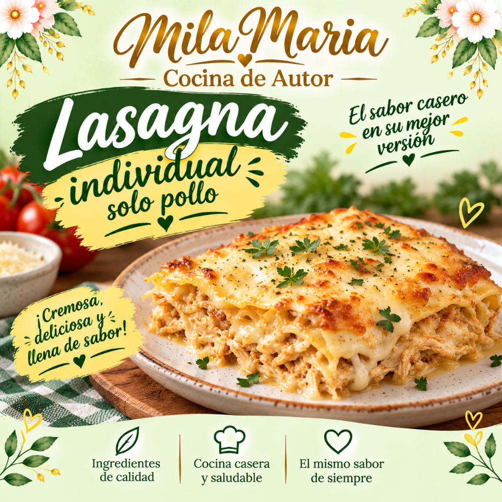lasagna solo pollo individual
