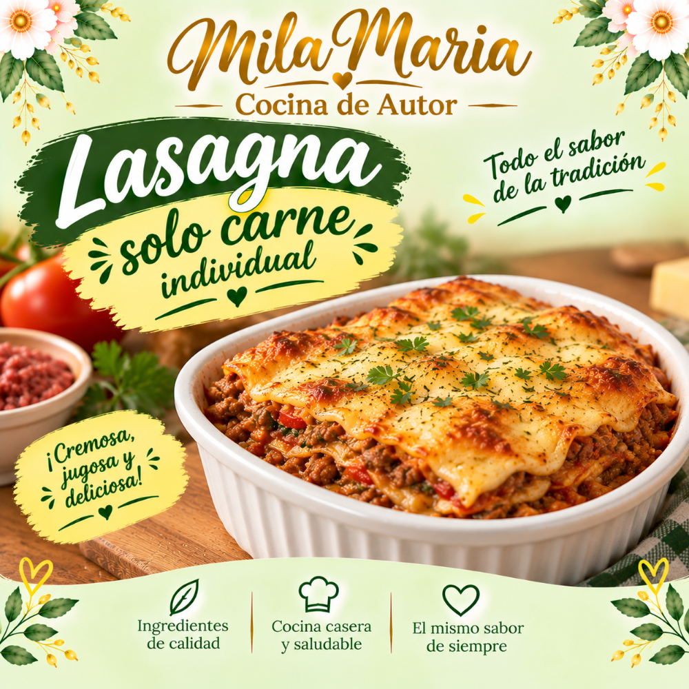 Lasagna solo carne individual
