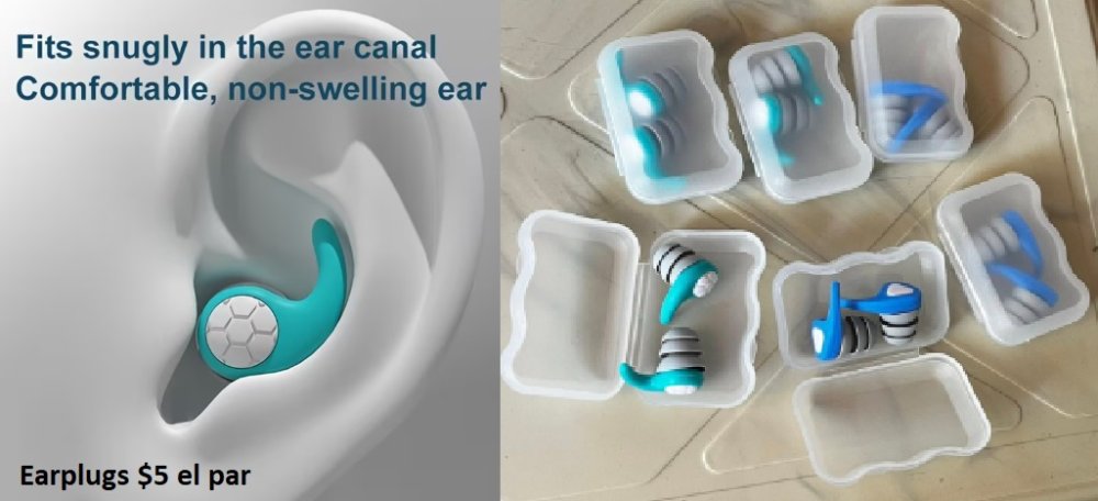 Earplug Tapones para oidos DISTINTOS COLORES