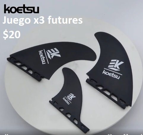 Quillas Futures (2 grandes y 1 pequeña)