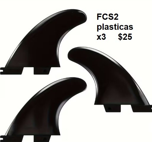 Quillas FCS2 plasticas NEGRAS