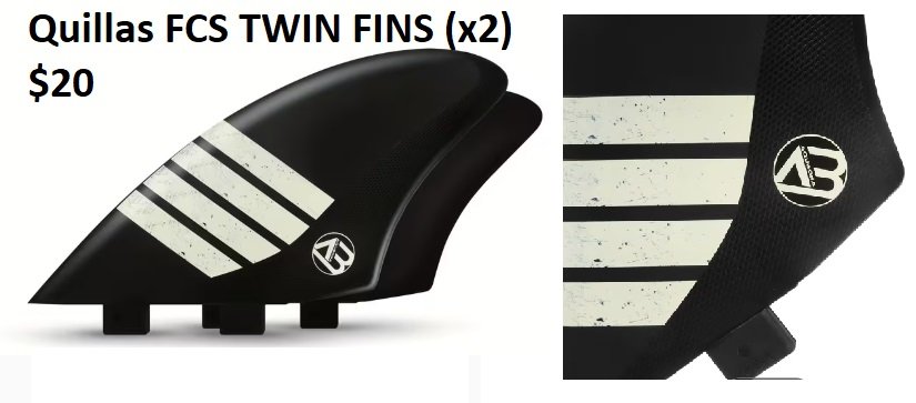 Quillas TWIN DUAL FCS