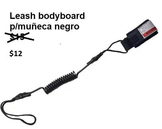 LEASH bodyboard muñeca NEGRO