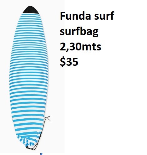 Funda Surfbag celeste rayada 2,3mts