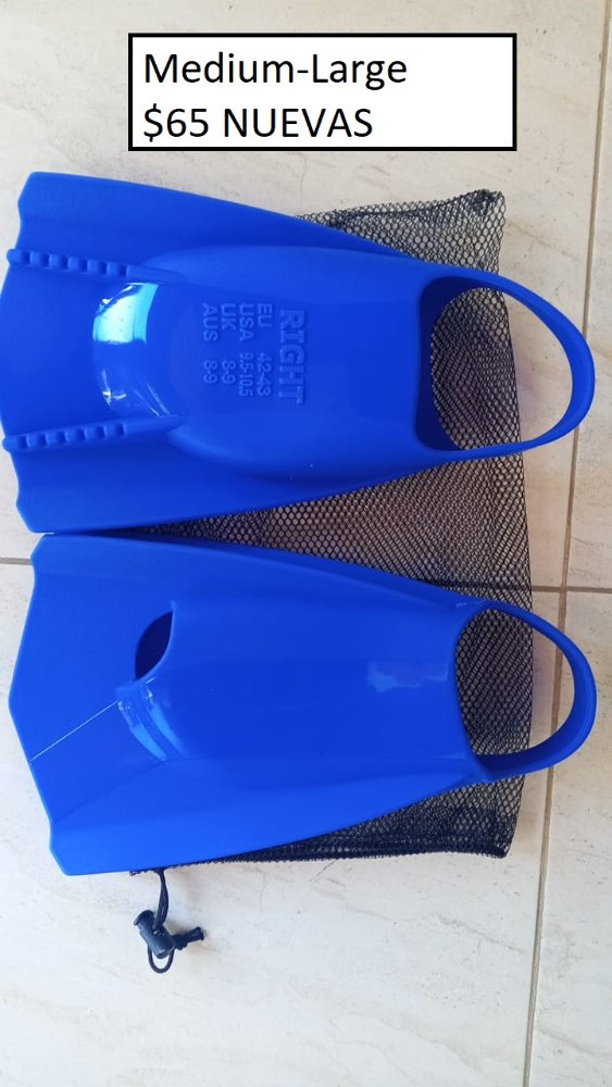 Aletas MEDIUM-LARGE (US9,5-10,5) AZULES